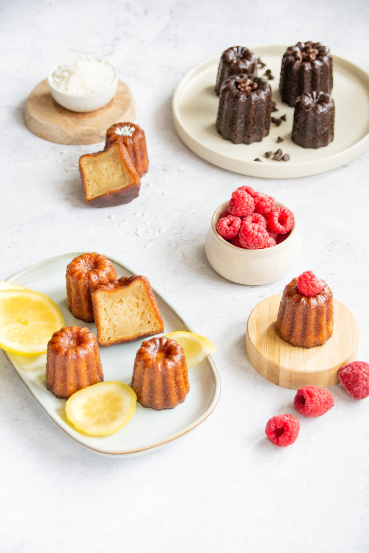 Surtido de canelés en varios sabores